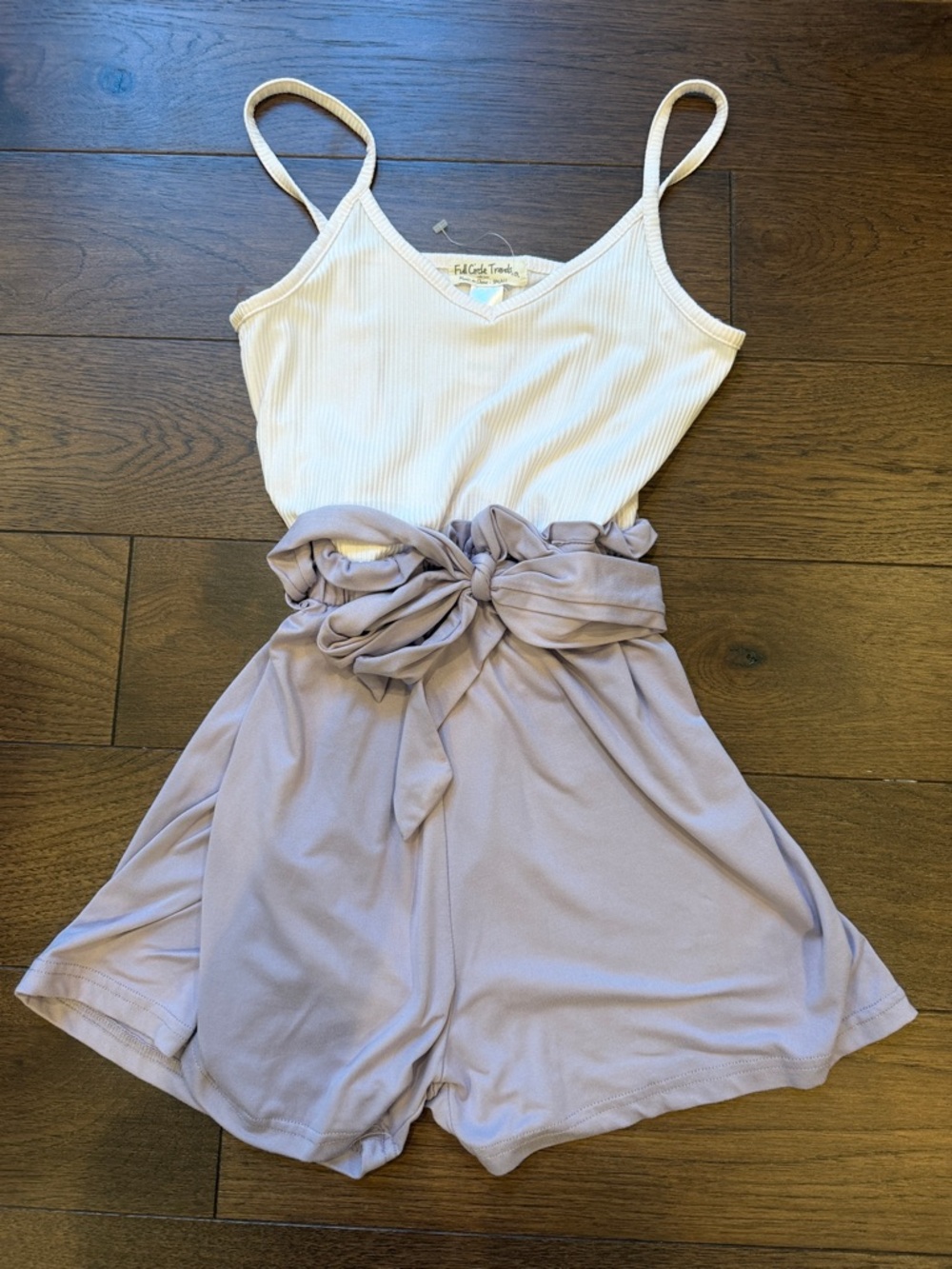 Full Circle Trends Women’s Romper Small Purple/White - C41-009